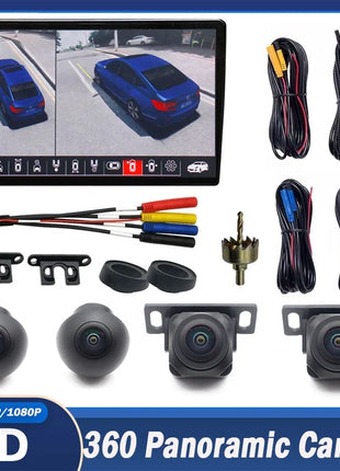 720P 1080P 360 Surround View Panoramic System Driving With Bird View Panorama System 4PCS Car Camera - Riparo82
