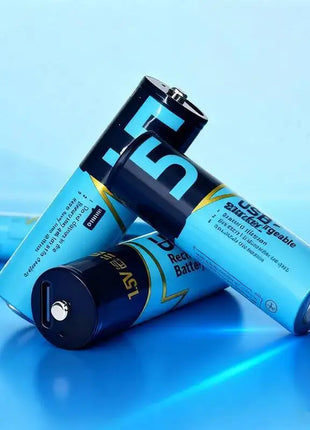Batteria AA da 6 pezzi con cavo USB tipo C Batteria ricaricabile agli ioni di litio, batteria AA da 1,5 V, batteria AA da 2200 mWh - riparo82