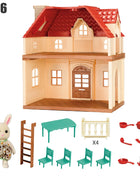 Simulazione Cucina Foresta Famiglia Piccola casa Doppia Villa a tre piani Renna Modello animale Ragazza Casa delle bambole Mobili Regali giocattolo - riparo82