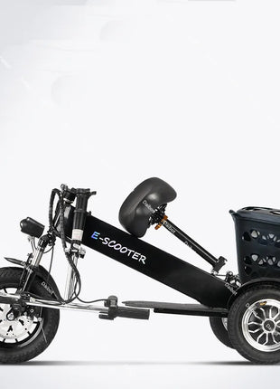 Lightweight Mobility Scooter Foldable With Basket For Adults Electric Scooter Senior Triple Shock Absorption 500W Trike 2 Seats - Riparo82