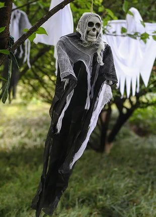 Halloween Outdoor Decoration Skull Gauze Hanging Ghost Skull Pendant Bar Haunted House Secret Room Scene Layout Horror Props - Riparo82