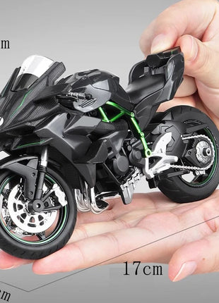 1:12 S1000RR Modello Moto Kawazaki NINJA H2R Giocattoli Pressofuso Suono Luce Assorbimento Degli Urti Simulazione Moto Ragazzo Regalo - riparo82