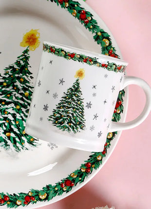 Creativo Natale Piatto in ceramica Stoviglie Ristorante di lusso Bistecca Piatti per pasta Casa Delizioso Piatto Piatto da zuppa Tazze squisite - riparo82