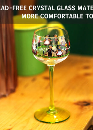 Calice per piccole persone in stile Alsace Bicchieri da vino Decorazioni per la casa Bicchiere da vino adatto per compleanni, Natale e regali di nozze 6 (fl.oz) - riparo82