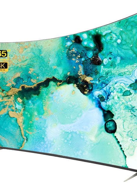 Big Screen 65" Curved TV 4K UHD Full Display Smart Television Sets 65 75 85 Inch TVs - Riparo82