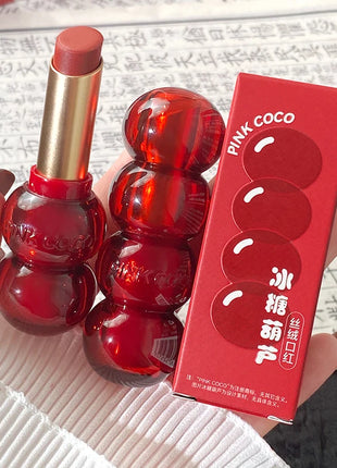 Matte Velvet Lipstick Cute Gourd Shape Easy To Wear Solid Lip Gloss Waterproof Non-stick Cup Lip Tint Korea Makeup Cosmetics - Riparo82