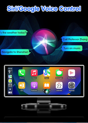 11.26 inch Dash Cam 4K Car DVR Wireless Carplay & Android Auto GPS Navigation Video Recorder Dashboard Dual Lens Dual BT FM AUX - Riparo82