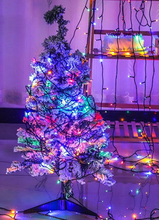 20M/Rotolo 200LED Esterno LED String Fata Luce Impermeabile Cavo Nero Spina UE Ghirlanda Lampada Natale Patio Decorazione del Giardino illuminazione - riparo82