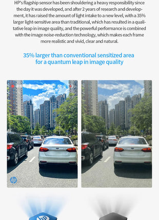 HP car camera dash cam camera 2k HD night vision WiFi DVR video loop video parking monitoring car dashcam auto - Riparo82