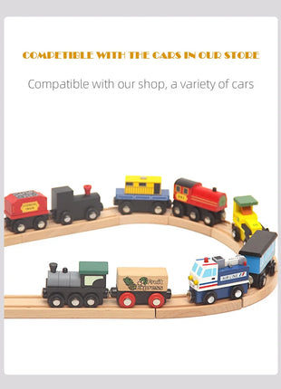 Nuovi tipi di parti di cingoli in legno Pista ferroviaria in legno di faggio Accessori per giocattoli adatti a tutte le marche Piste in legno Giocattoli per regali per bambini - riparo82