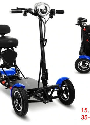 Scooter Mobilità 4 Ruote 500W Doppio Motore 36V - Pieghevole Anziani 3 Velocità - riparo82