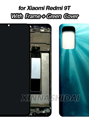 6.53 "AAA + Qualità Per Xiaomi Redmi 9T J19S M2010J19SG M2010J19SY Display LCD Touch Screen Con Cornice e Coperchio Della Batteria Digitizer - riparo82