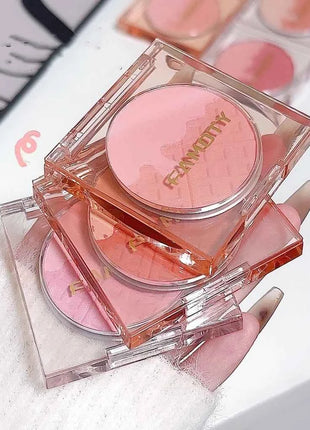 Monochrome Blush Palette, Powder Palette Multi-Colored Blush Powder Blushing Rose, Matte, Bold, Lightweight, Blends Easily