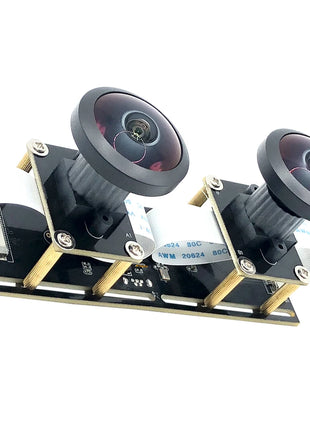 Dual Lens 360° Panoramic Fisheye Binocular Synchronization Stereo 1080P Webcam 5MP USB Camera Module For 3D VR Virtual Reality - Riparo82