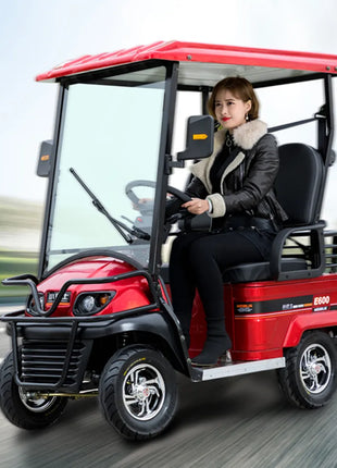 Mini Autobus Elettrico 2-4 Posti con Tetto - Scooter Turistico Doppia Fila - riparo82