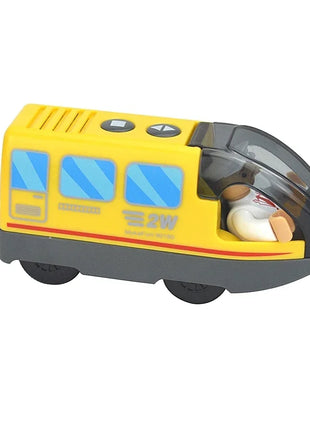 Locomotiva in legno Magnetic Electric Car Train Toys Fit Biro wood Diecast Slot Train Track Railway Educational Toys For Kids