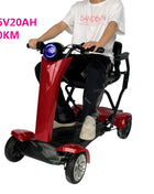 Scooter Mobilità Elettrico 4 Ruote 500W 36V - Pieghevole Anziani Batteria Rimovibile - riparo82