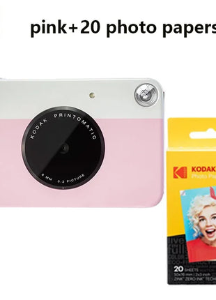 KODAK Fotocamera digitale con stampa istantanea a colori Printomatic Opzionale 20/40 Foto di carta fotografica Foto colorate Zink 2x3" PhotoPaper