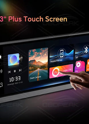 11.3" Dash Cam 4K Car Mirror Wireless Carplay Android Auto Multimedia Player GPS WiFi Universal Black Box Rearview Camera AUX BT - Riparo82