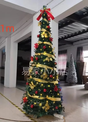 Vendita calda 120/150/180/210 cm Pieghevole Pre-Decorato Albero Di Natale Pop-Up Decorazione Festiva Decorazioni Per La Casa Albero Di Natale Portatile