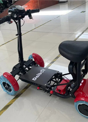 Scooter Mobilità 4 Ruote 500W Doppio Motore 36V - Pieghevole Anziani 3 Velocità - riparo82