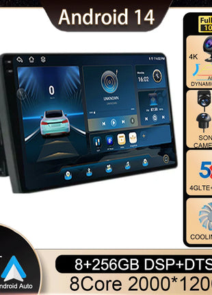 Android 14 Car Radio QLED GPS Navigation Multimedia Player For Jeep Compass/Commander/Grand Cherokee/Wrangler/Liberty AutoRadio - Riparo82