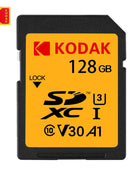 Scheda SD KODAK per fotocamera Scheda di memoria C10 ad alta velocità da 100 MB/s 32 GB 64 GB 128 GB 256 GB SDXC A1 U3 V30 UHS-I scard per 4K HD SLR DV