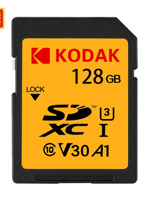Scheda SD KODAK per fotocamera Scheda di memoria C10 ad alta velocità da 100 MB/s 32 GB 64 GB 128 GB 256 GB SDXC A1 U3 V30 UHS-I scard per 4K HD SLR DV