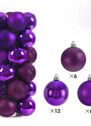 24 pezzi 6 cm grandi decorazioni con palline di Natale appese ornamenti pendenti per albero di Natale decorazioni per feste a casa di Natale 2026 accessorio di Capodanno - riparo82