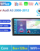 Podofo Android Carplay Car Radio For Audi A3 8P S3 RS3 Sportback 2003-2012 Android Auto 4G Multimedia Navigation autoradio DSP - Riparo82