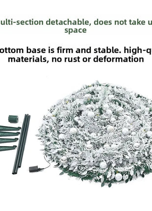 1.5/1.8/2.1M Pieghevole Albero Di Natale Atmosfera Domestica Decorazioni Di Natale Con PVC Floccato Centro Commerciale Ornamento Regali di Capodanno