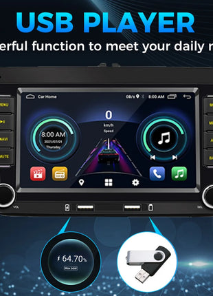 2 Din Car Radio Android 13 Car Multimedia Player GPS WiFi Carplay For Volkswagen Skoda Octavia golf 5 6 touran passat polo Jetta - Riparo82