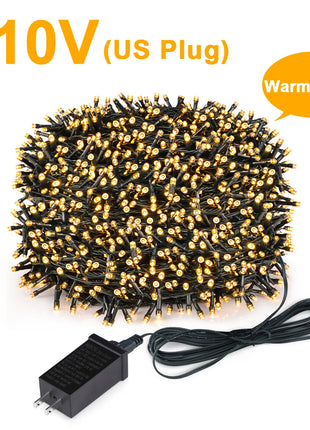 Luce natalizia per esterni Ghirlanda di Capodanno Lampada 100m 20m Scintillio LED String Vacanza Matrimonio Luci decorative adornos de navidad