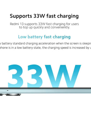 Global Version Xiaomi Redmi 13 Smartphone 108MP super clear camera MediaTek Helio G91 Ultra 33W fast charging 5030mAh battery - Riparo82