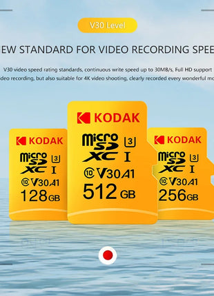 KODAK Micro SD Card Driving Recorder scheda di memoria da 64GB per telefono cellulare PC auricolare altoparlante HD Camera