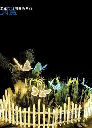 Farfalle a LED per matrimoni, apertura e chiusura automatica, ali luminose realistiche, arredamento perfetto per feste e Natale - riparo82