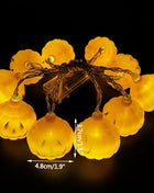 1.5M 10LED Halloween LED Light String Horror Eyeballs Pumpkin Spider Bat Skull Lamp Trick Or Treat Happy Halloween Party Decor - Riparo82
