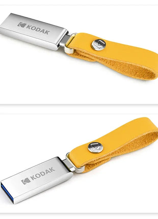 KODAK USB 2.0 Flash Drive 128GB 64GB 32GB Pen Drive impermeabile Mini Memory Stick in pelle metallo U Disk