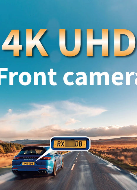 Dash Cam UHD 1080P 4K Car DVR Night Vision Front Rear View Loop Recording Dashboard Car DVR 2Lens Black Box Car accessories - Riparo82