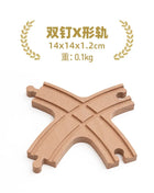 Nuova binario ferroviario in legno Tutti i tipi Biforcazione binario forcella Accessori per binari in legno di faggio adatti per binari in legno Thomos Giocattolo Regalo per bambini