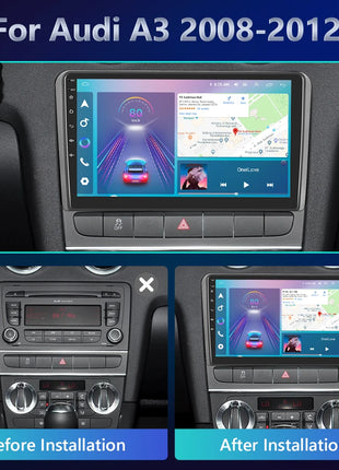 Podofo Android Carplay Car Radio For Audi A3 8P S3 RS3 Sportback 2003-2012 Android Auto 4G Multimedia Navigation autoradio DSP - Riparo82