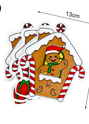 Piatti di buon Natale Babbo Natale Albero di Natale alce Piatti di carta rotondi usa e getta da 9 pollici Forniture per feste di Natale Decorazioni da tavola - riparo82