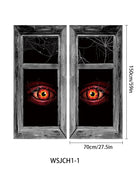 Halloween Curtain Backdrop with Female Ghost Design used for Creating A Terrifying Atmosphere In Indoor/Outdoor Party Decor - Riparo82