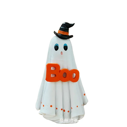 Halloween Ghost Pumpkin Decoration Halloween Party Tabletop Ornament Home Scene Prop Festive Seasonal Decor For Kids Adults