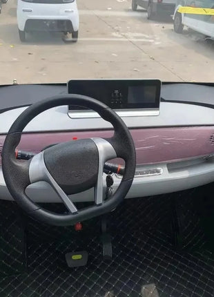 Factory Direct Sales Four-Wheel Electric Mini Car Leather Seats Single Drive Made China Cheap Electric Vehicle Lead Acid Battery - Riparo82