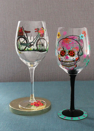 Calice da vino rosso in cristallo Bicchieri colorati Bicchiere da vino Bicchiere da whisky in vetro dipinto a mano artificiale Regalo di Natale - riparo82