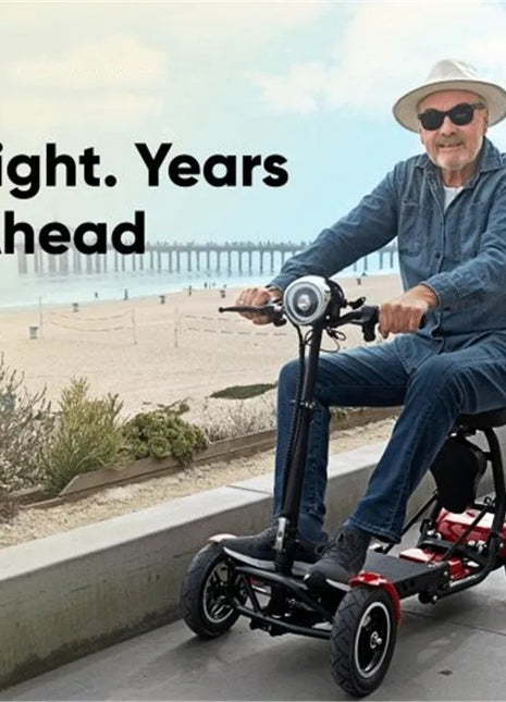 10 Inch Folding Electric Mobility Scooter Protable 4 Wheel 36V 500W Dual Motor Powerful Electric Scooter For Seniors Disabled - Riparo82