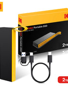 KODAK X106 SSD 1TB ssd unità esterna Disco rigido 2TB USB3.1 SSD esterno portatile 256B 512GB 1TB per laptop Smartphone PS4