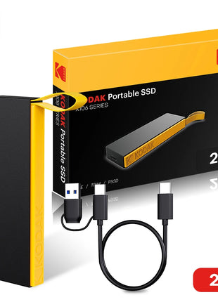 KODAK X106 SSD 1TB ssd unità esterna Disco rigido 2TB USB3.1 SSD esterno portatile 256B 512GB 1TB per laptop Smartphone PS4