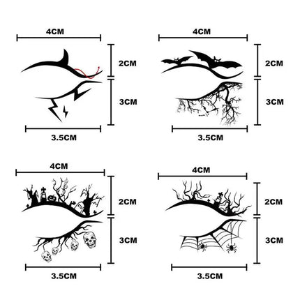 Temporary Halloween Horror Witch Devil Ghost Tattoo Halloween Eye Face Eye Art Party Tattoo Sticker Stickers Tattoo M6P2
